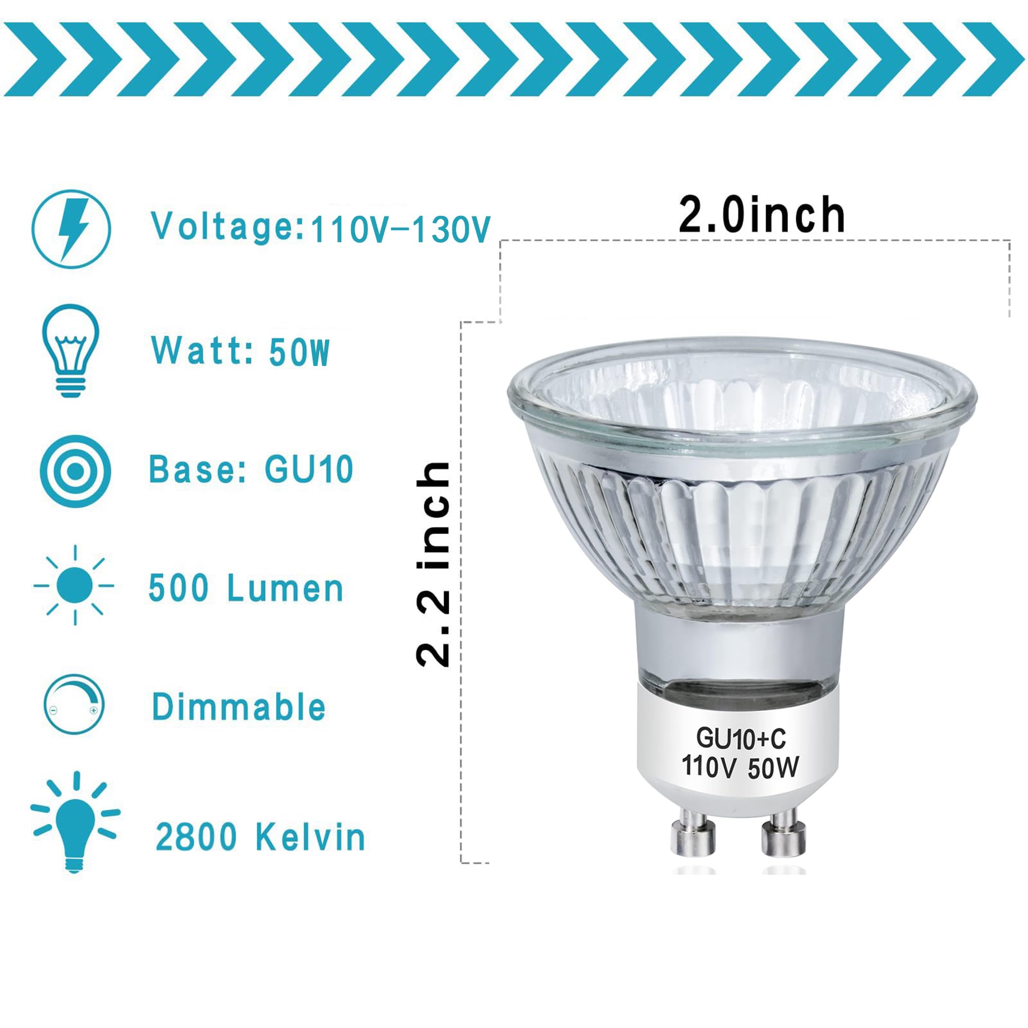 Two halogen bulbs MOFALA candle warmer