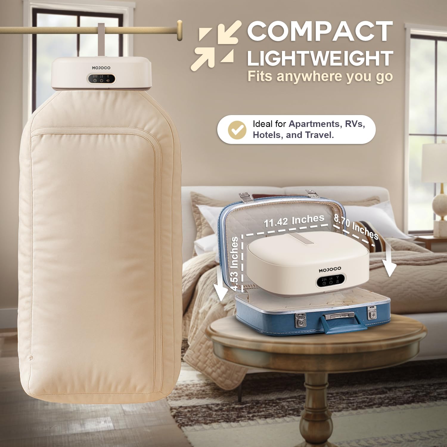 Maximum 22 lb load with up to 9 pieces hang capacity
