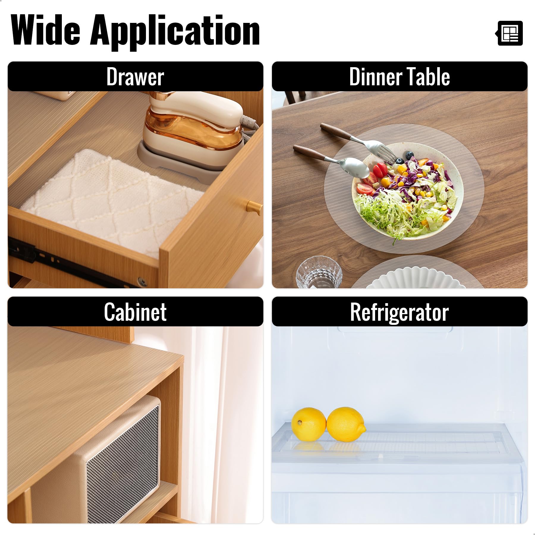 Oil proof and waterproof liner for shelves