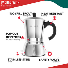 Moka pot 12oz total capacity