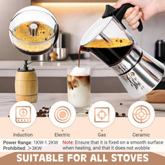 Suiitat stovetop espresso maker 9 cup capacity
