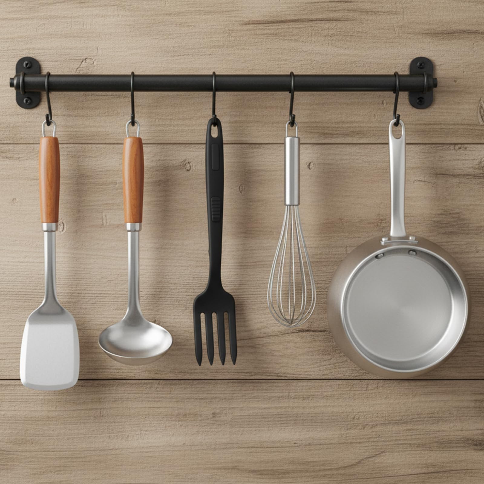 Nonstick silicone cooking fork for safe use with cookware
