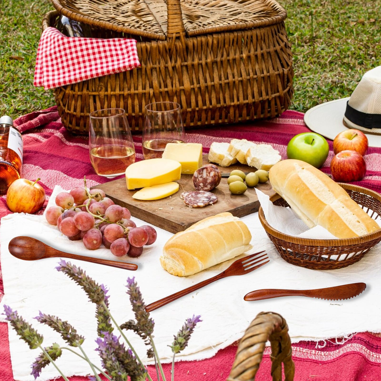 Molain wooden tableware eco friendly travel kit
