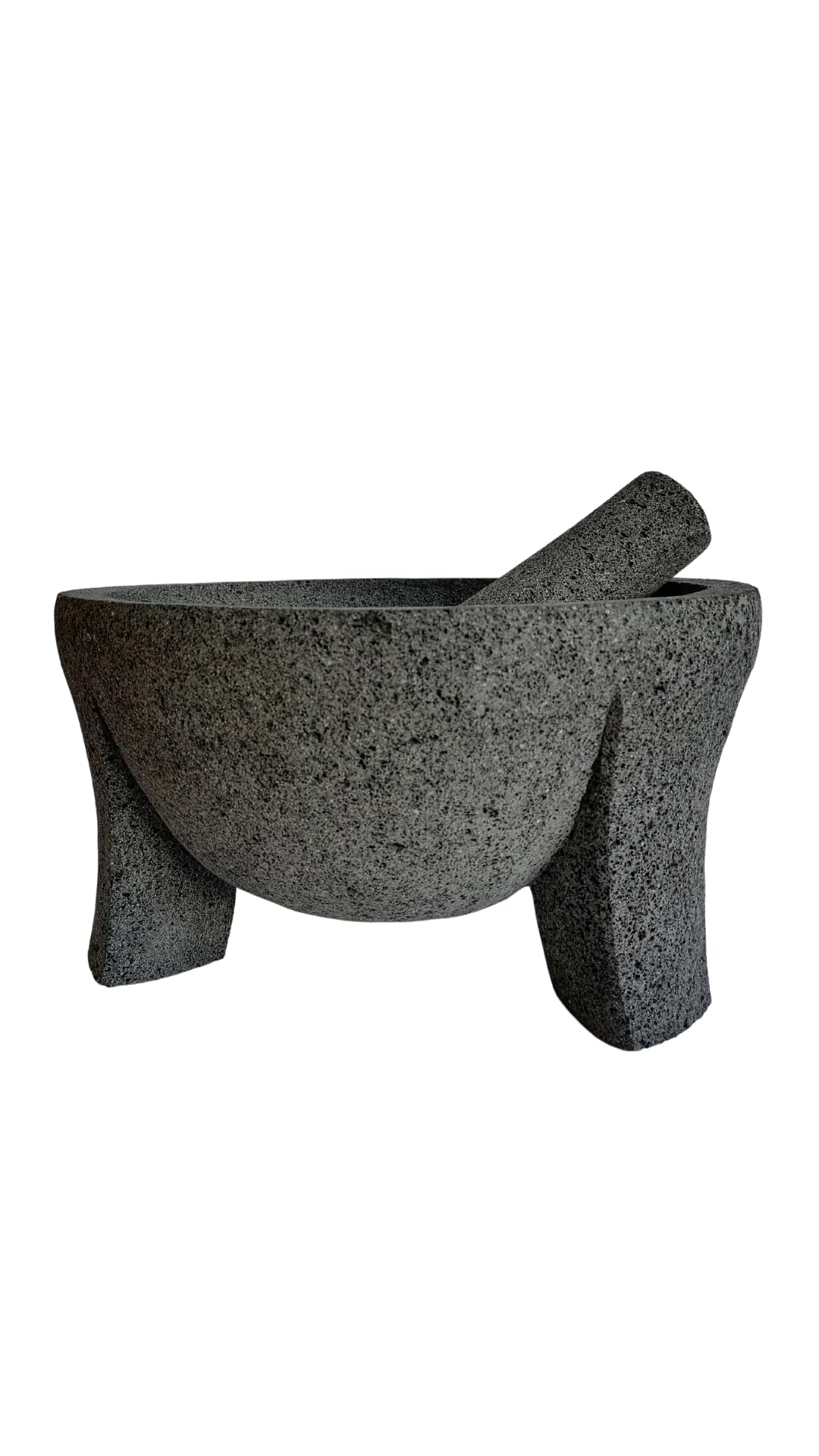 12 inch molcajete handmade from basalt lava rock