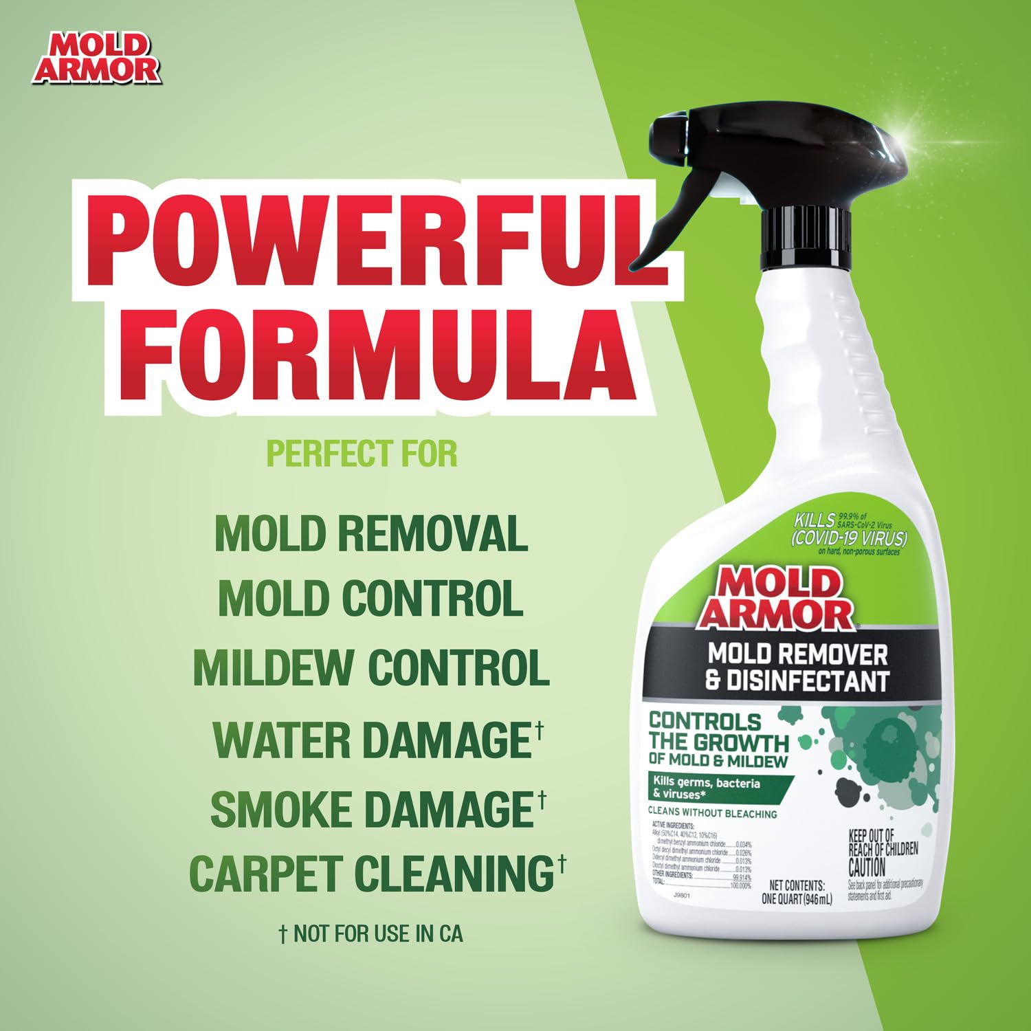 Mold Armor Mold Preventer on non-food surfaces for mildew prevention