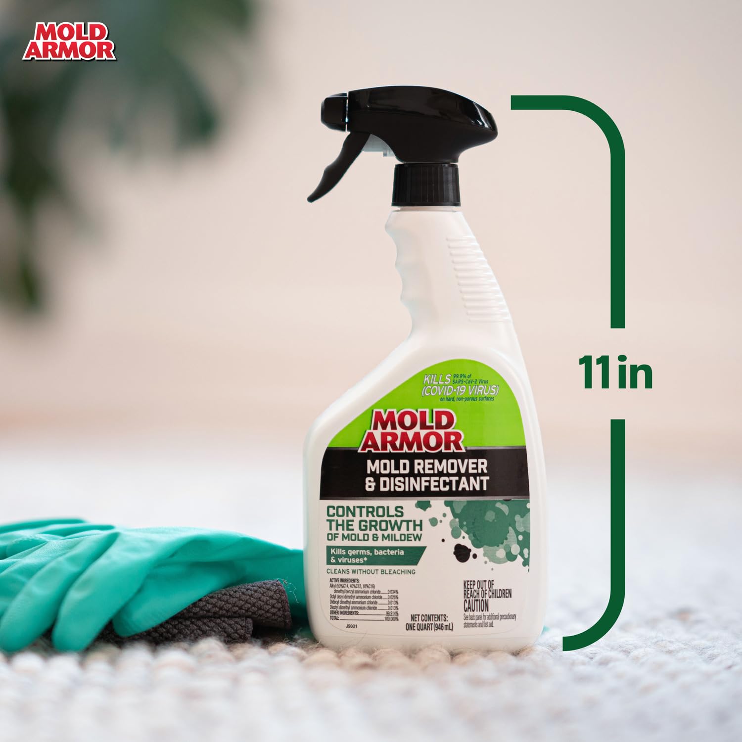Mold Armor Mold Preventer virucide description on bottle