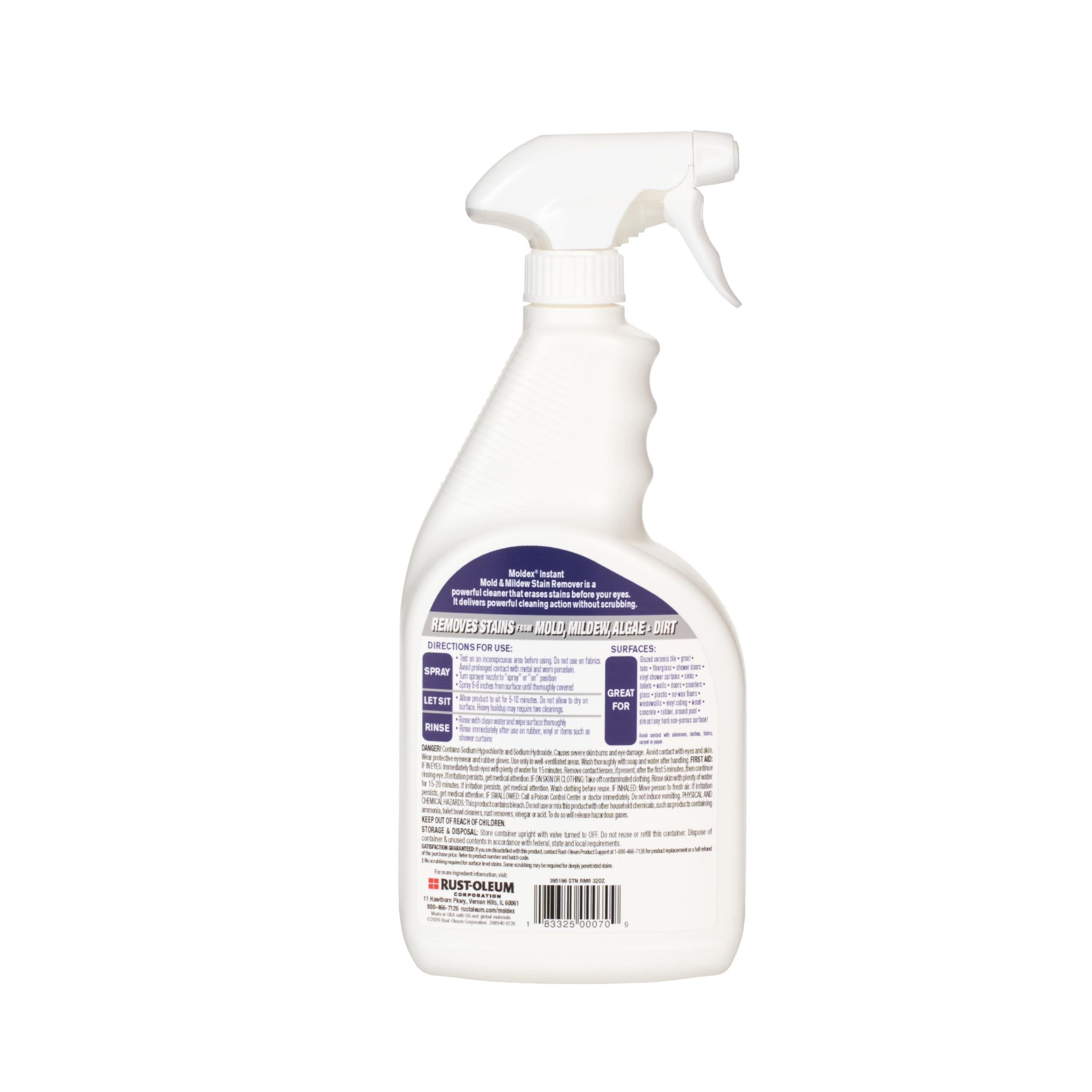 Moldex Mold and Mildew Surface Stain Cleaner indoor outdoor use