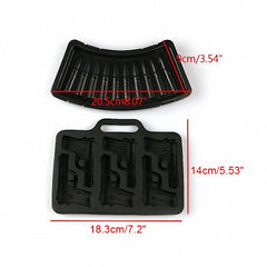 Pistol shaped ice cubes made with silicone MoldFun set