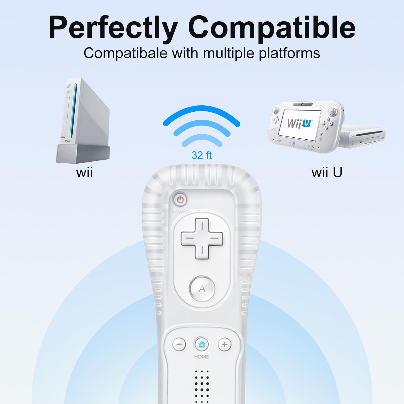 Two MOLICUI Wii Remote Controllers wireless remotes image