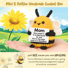 Gift for mom from daughter son crochet bee on shelf