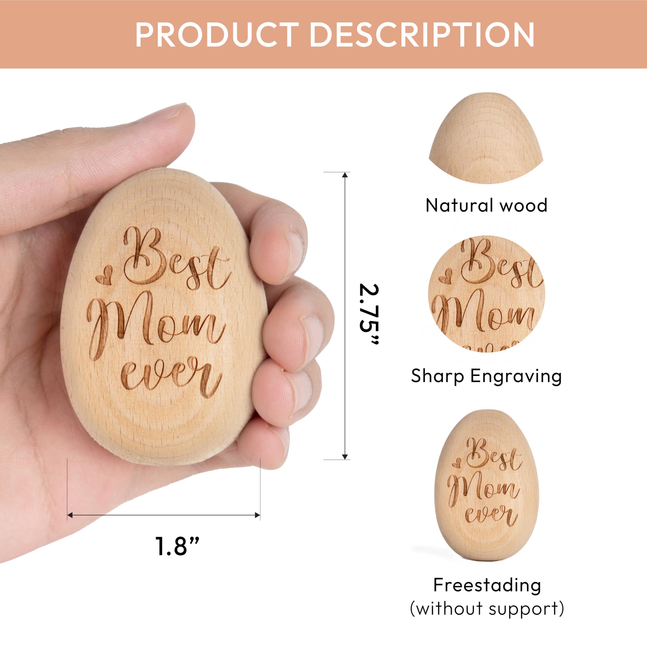 Gift for mom from husband and children featuring a handwritten engraving