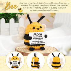 Mom gifts from Daughter Son crochet bee keepsake on desk