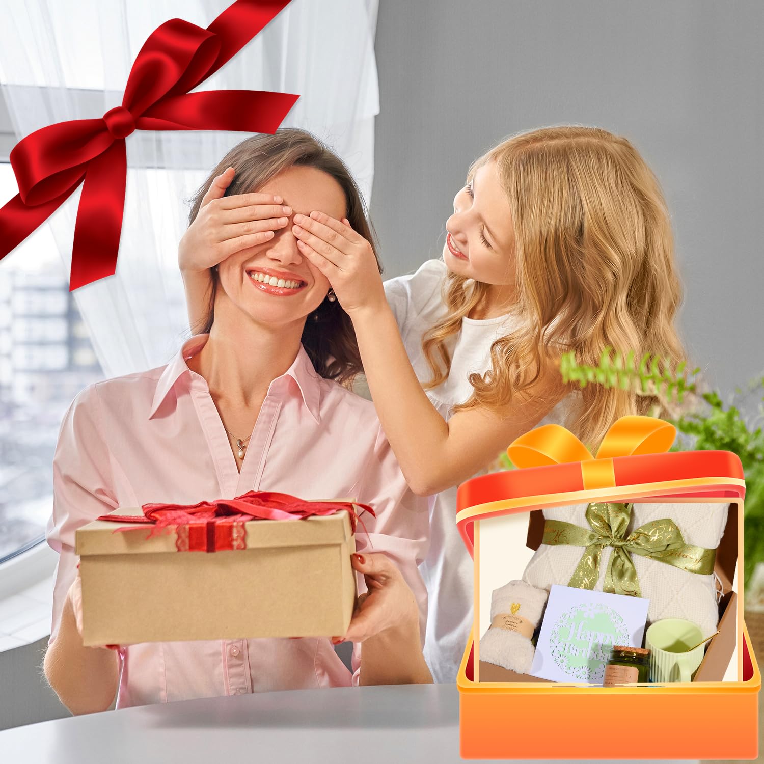 Complete spa relax gift box for women displayed with items