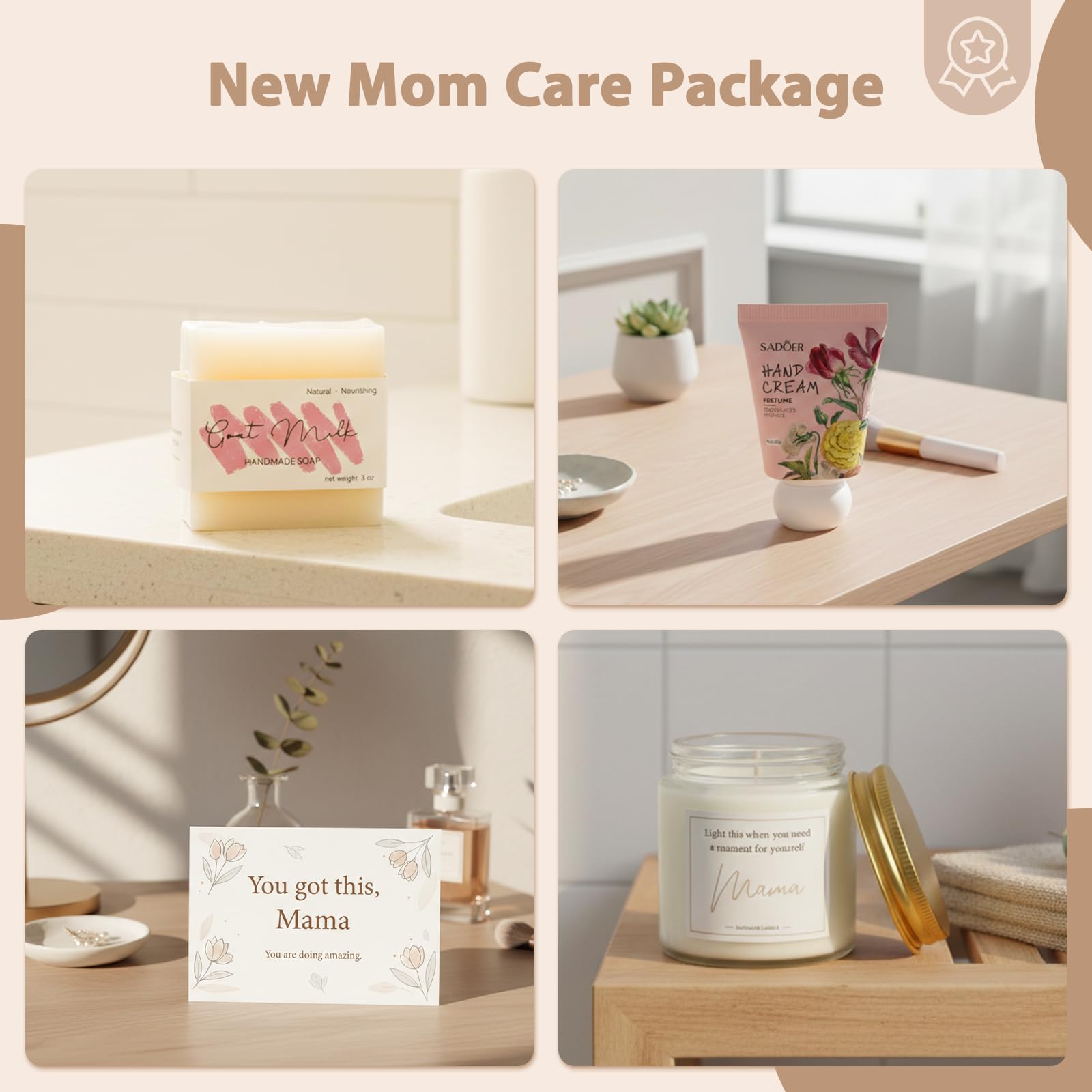 Mommy and Baby essentials canvas makeup bags product shot