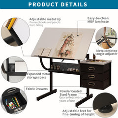 Under-desk storage compartments on MOMONITOR desk