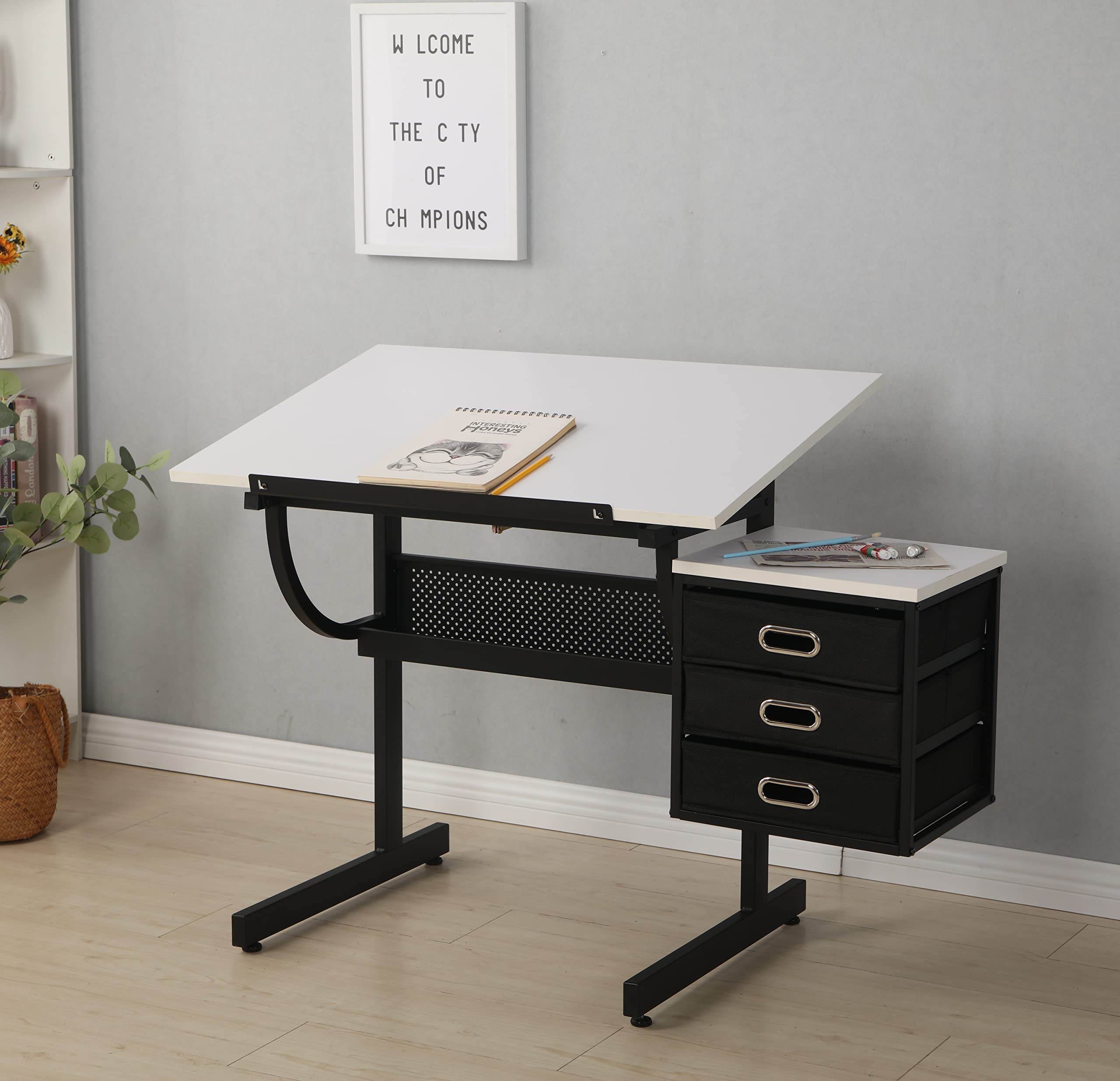 Work surface measuring 35.43 by 23.62 inches MOMONITOR
