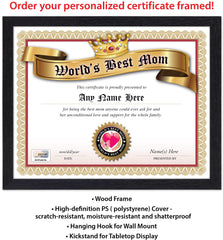 Diploma personalized with Mom's Name Children Name(s) and Date
