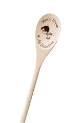 Mom's Weapon of Ass Destruction wooden spoon 14 inch beechwood