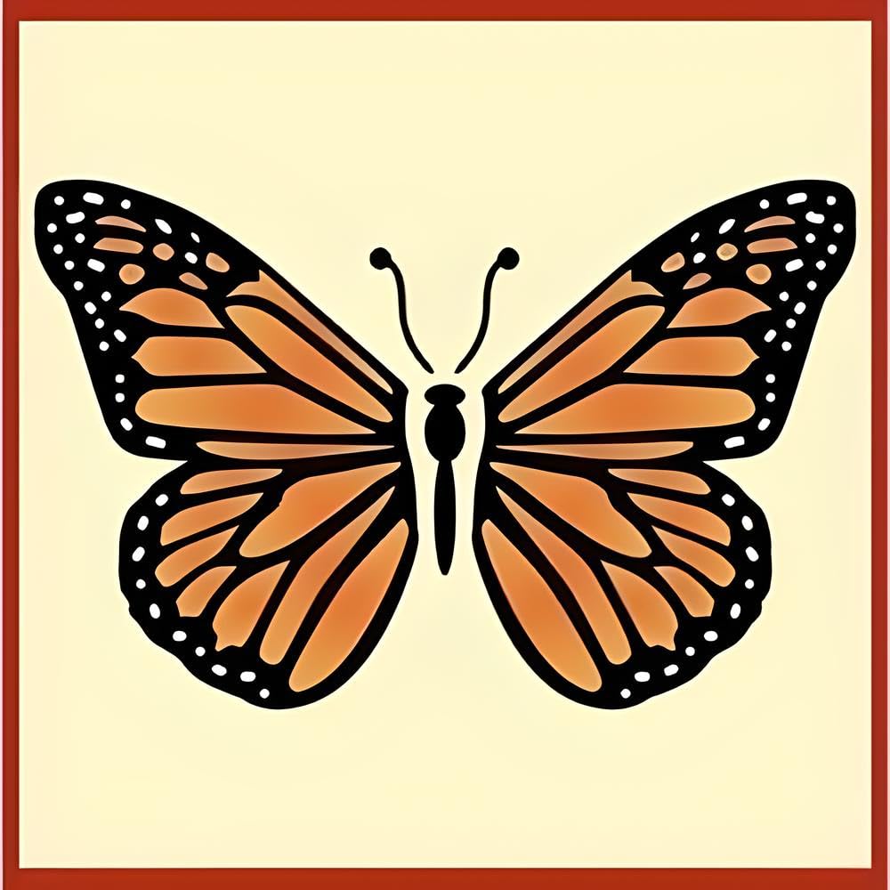 Reusable 10 mil Mylar monarch butterfly stencil for painting