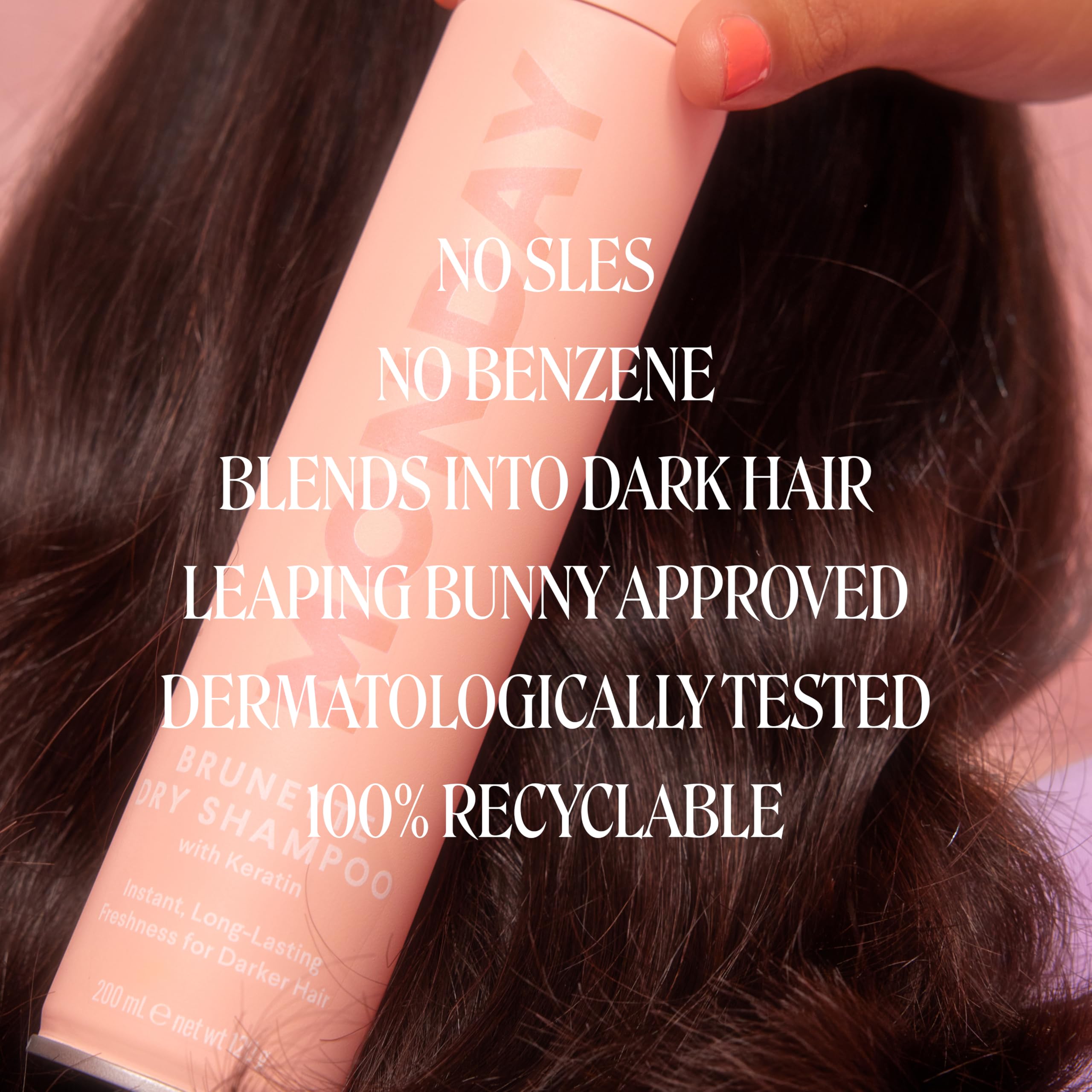 Dermatologically tested MONDAY Dry Shampoo Brunette