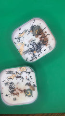 Ground nutmeg topping on Money Drawing Candle