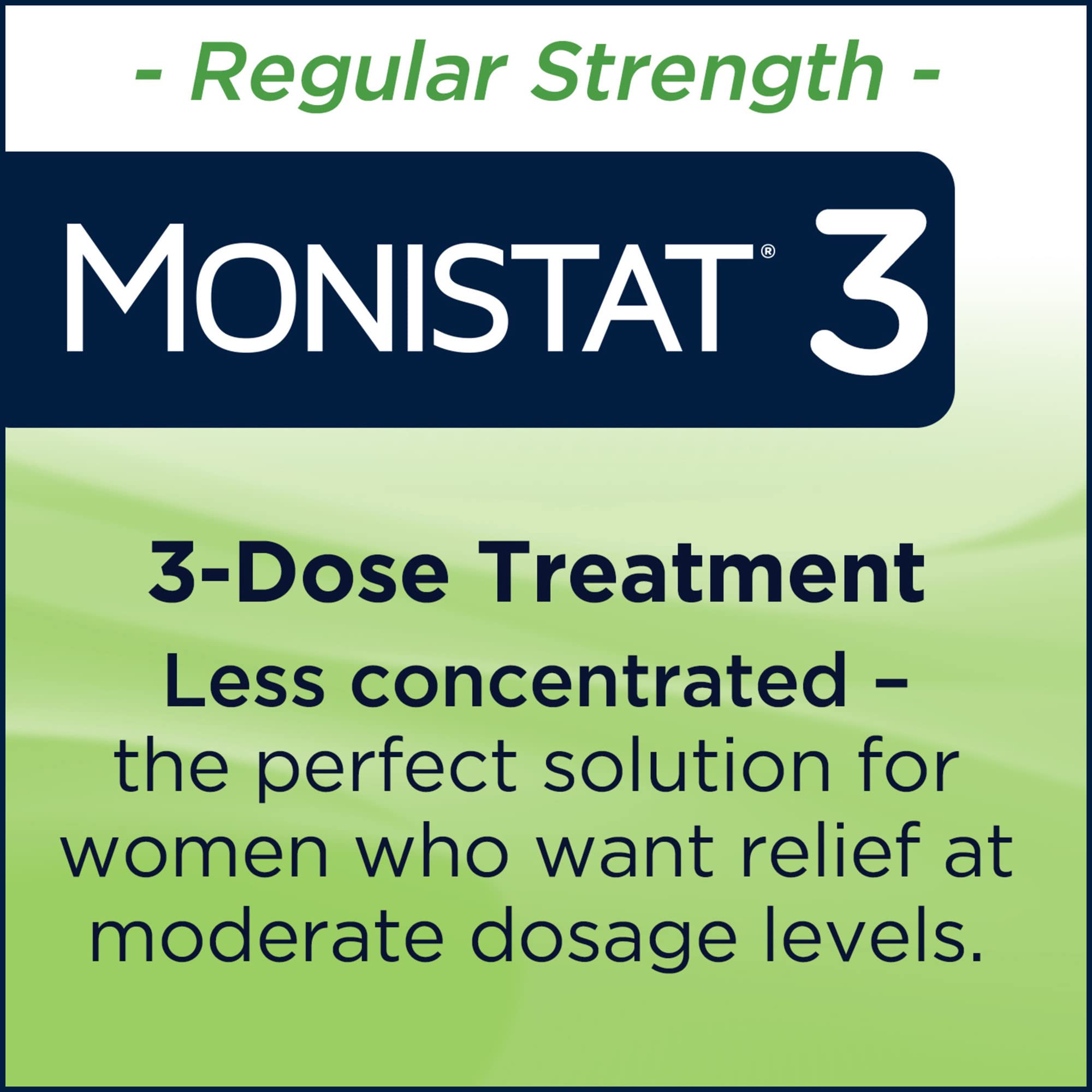 Three applicators included in Monistat kit