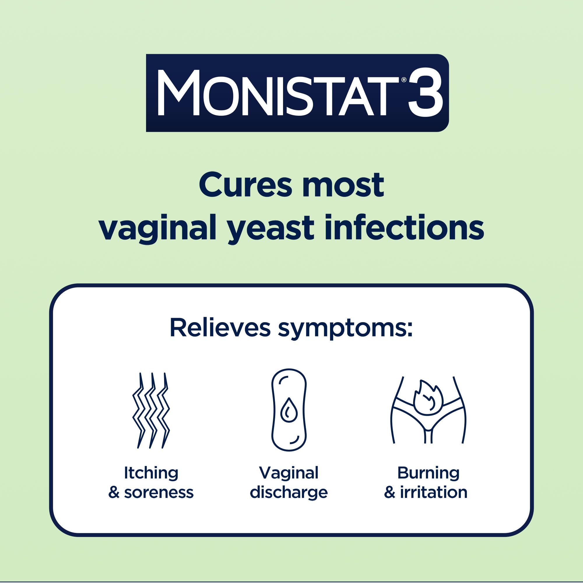 Monistat 3-Day vaginal suppository pack image