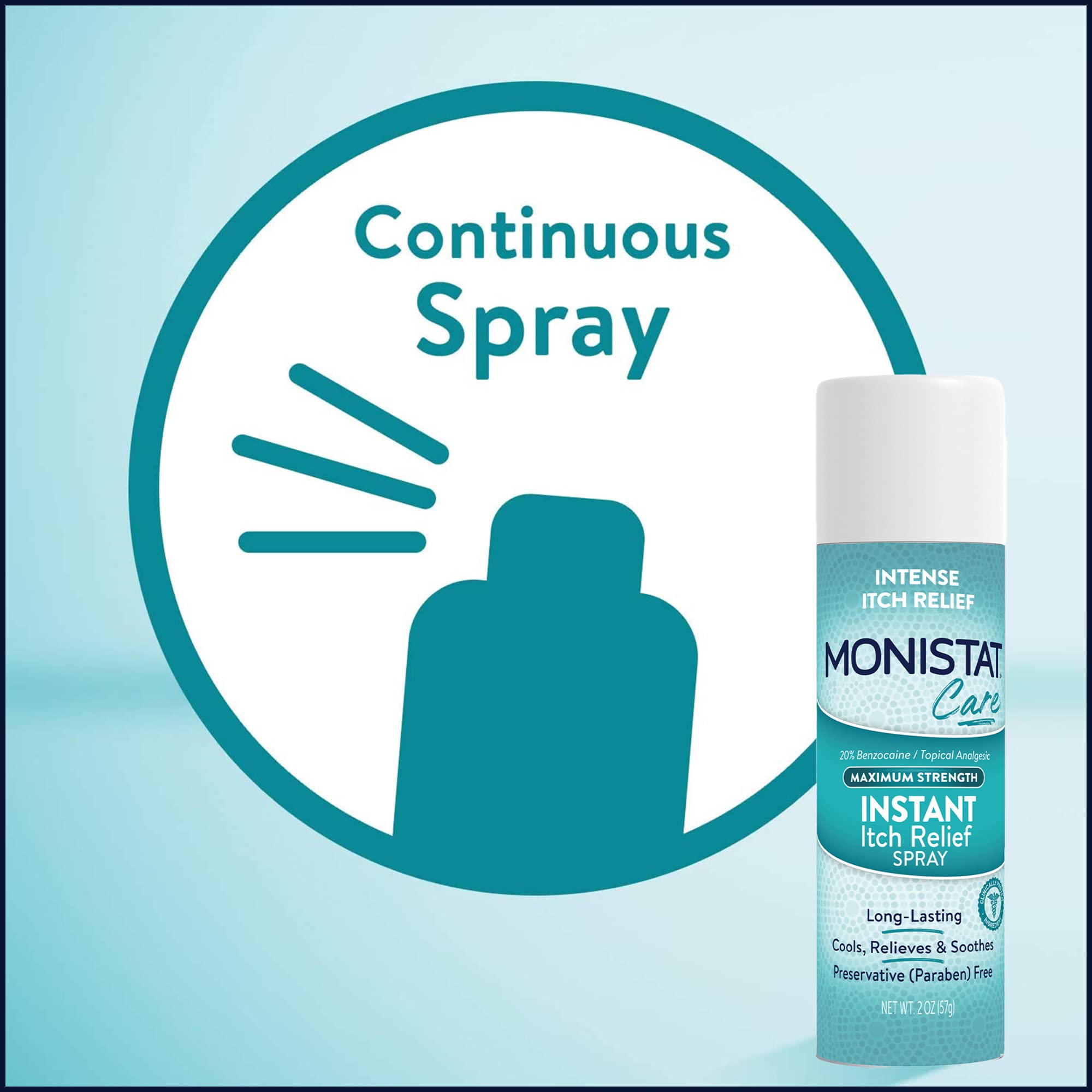 Monistat for Women feminine spray box and can