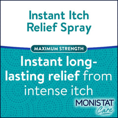 Fragrance-free Monistat itch relief spray label