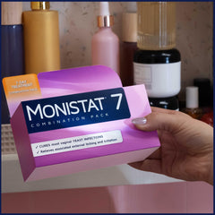 Miconazole cream bottle for Monistat treatment for women