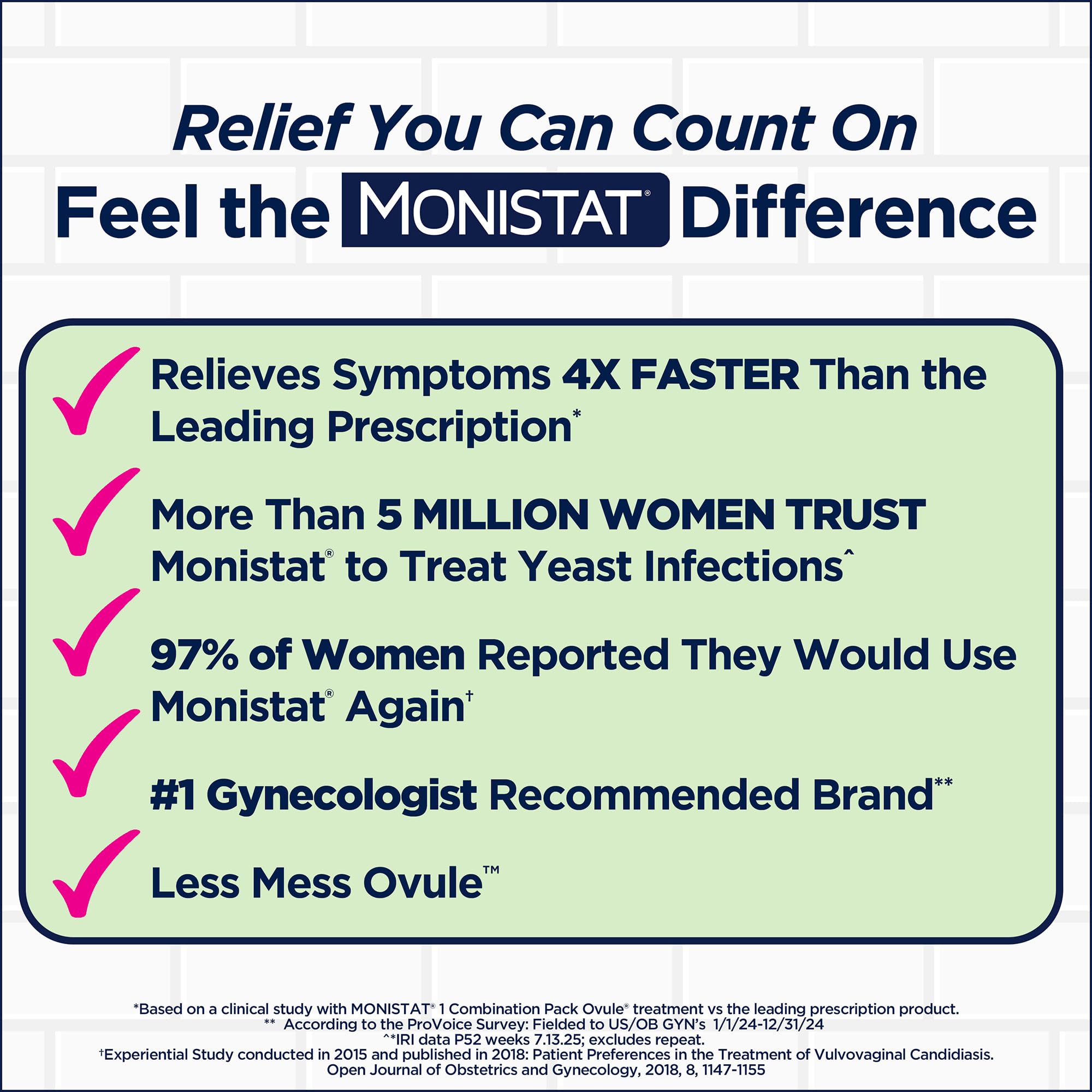 Monistat 3-Day treatment kit label image