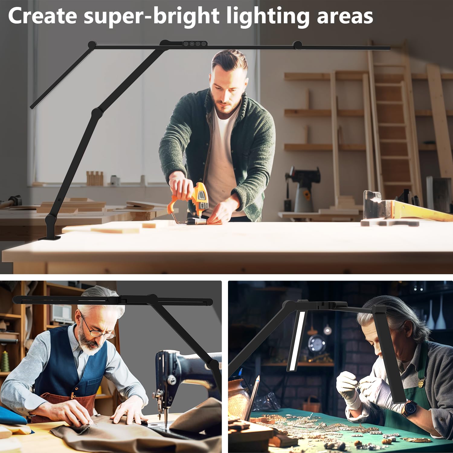 Monitor light bar with remote dimming
