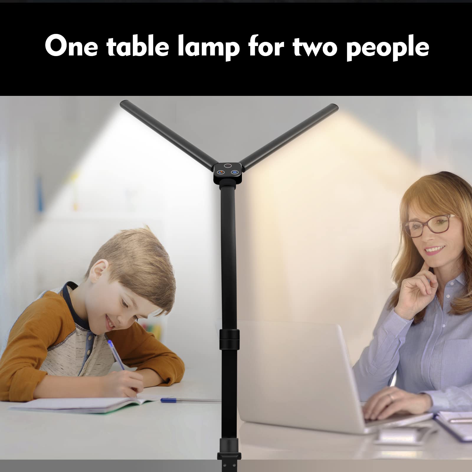Ksunun desk lamp height and monitor reading setup