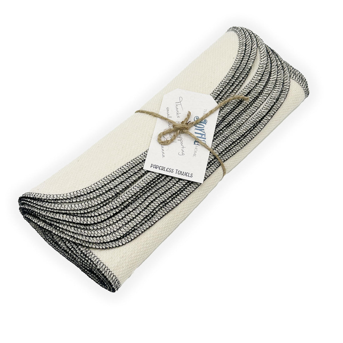 Monochrome Colored Reusable Paperless Towels 12 pack 10x10 white