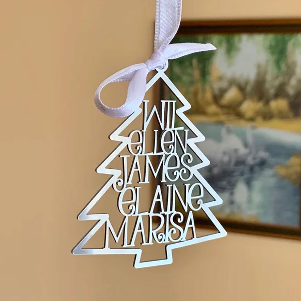 Stainless steel Christmas ornament monogram