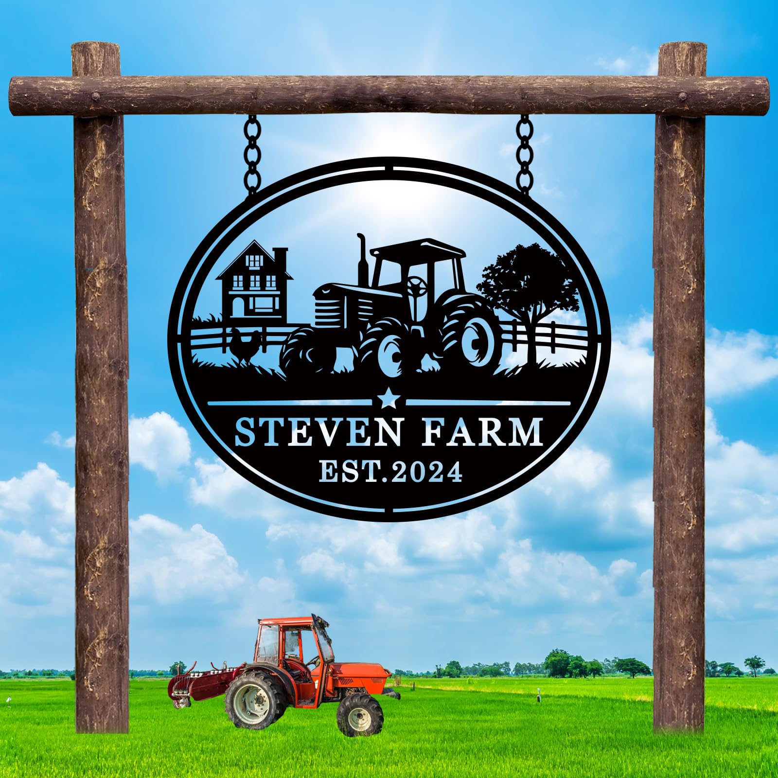 Farm decor sign for farmhouse porch or patio