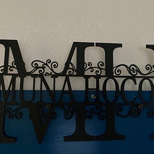 Decorative monogram wall art metal sign