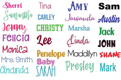 Monogrammed personalized name apron black