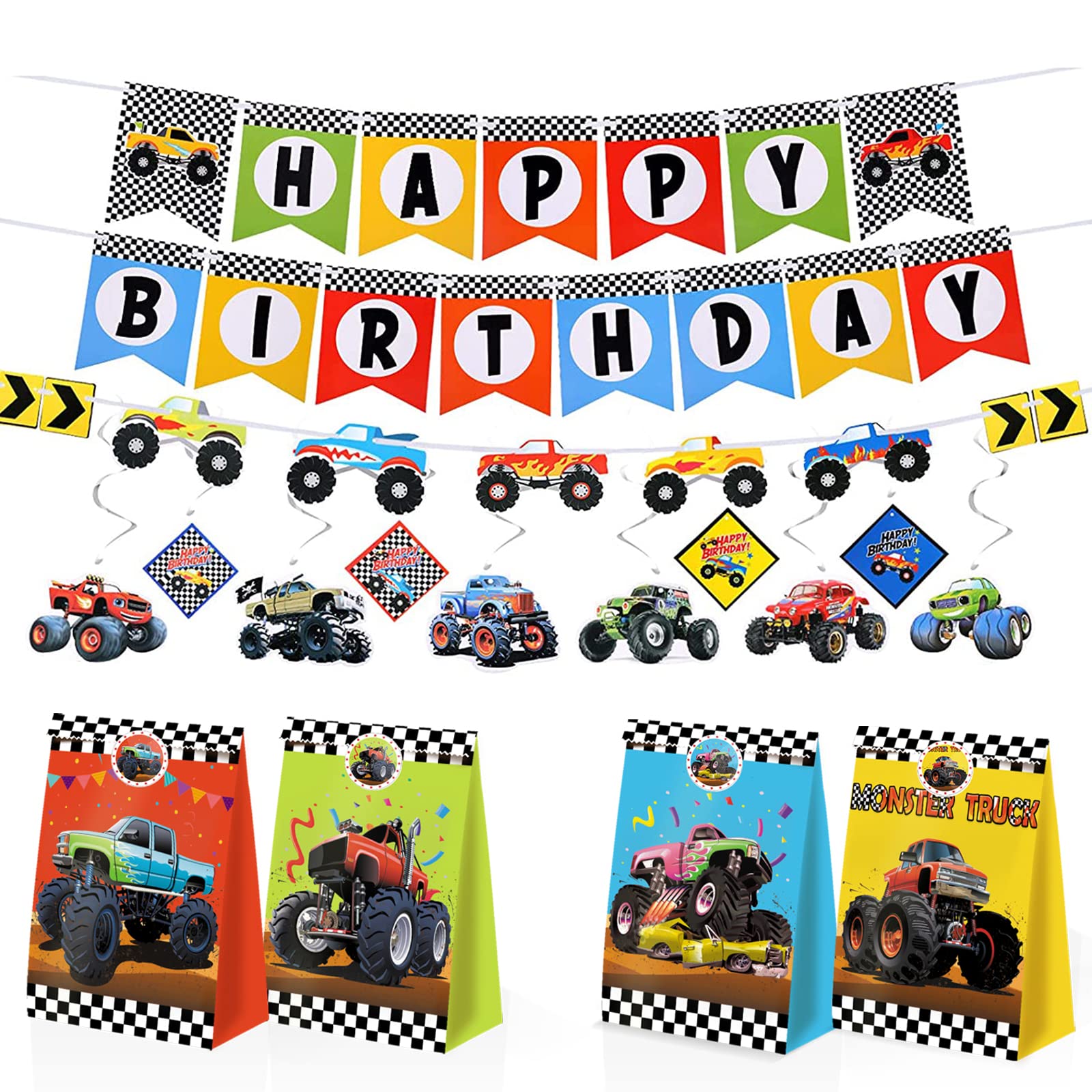 Monster Truck loot bags for kids party