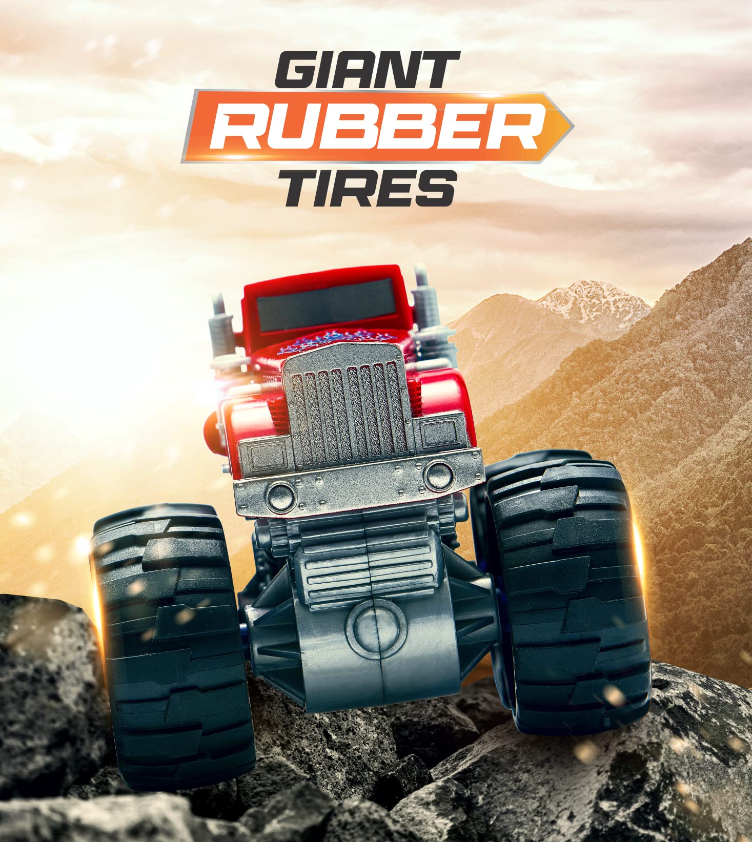 Trucks feature 360 degree stunts and bold graphics