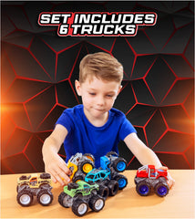 Monster Trucks with giant wheels and four-wheel-drive design