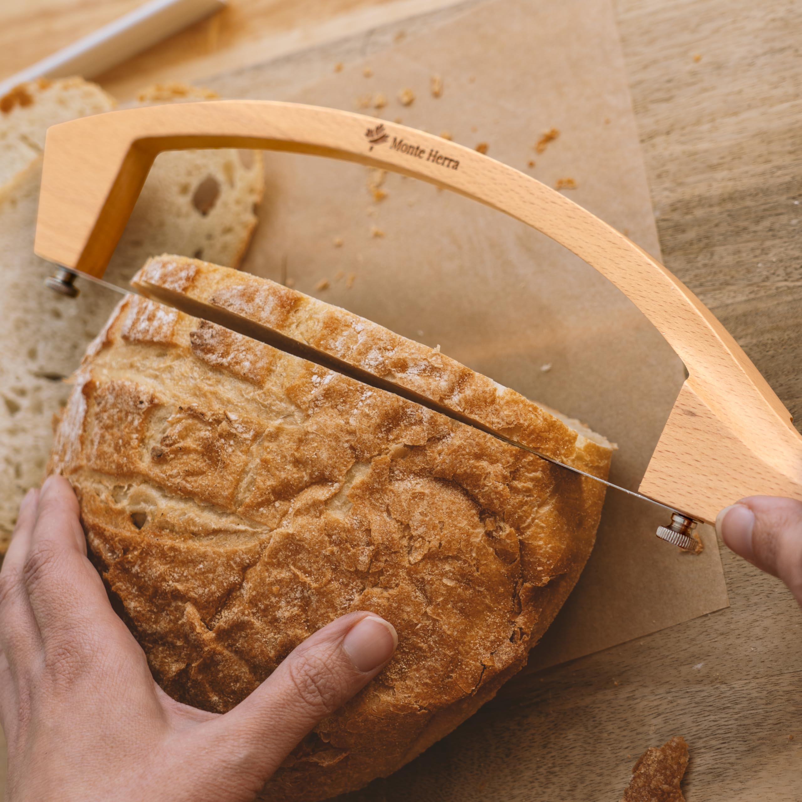 MonteHerra bread knife artisan bread lovers gift packaging