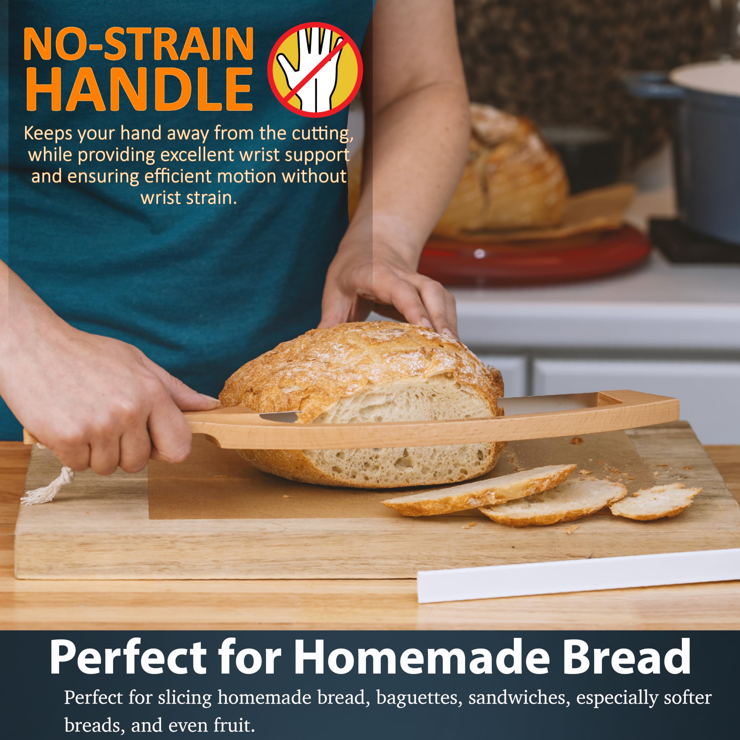 Blade cleaning brush and cover for MonteHerra bread knife