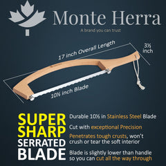 MonteHerra bread knife stainless steel blade for bread