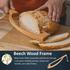 MonteHerra bread knife wooden handle serrated blade