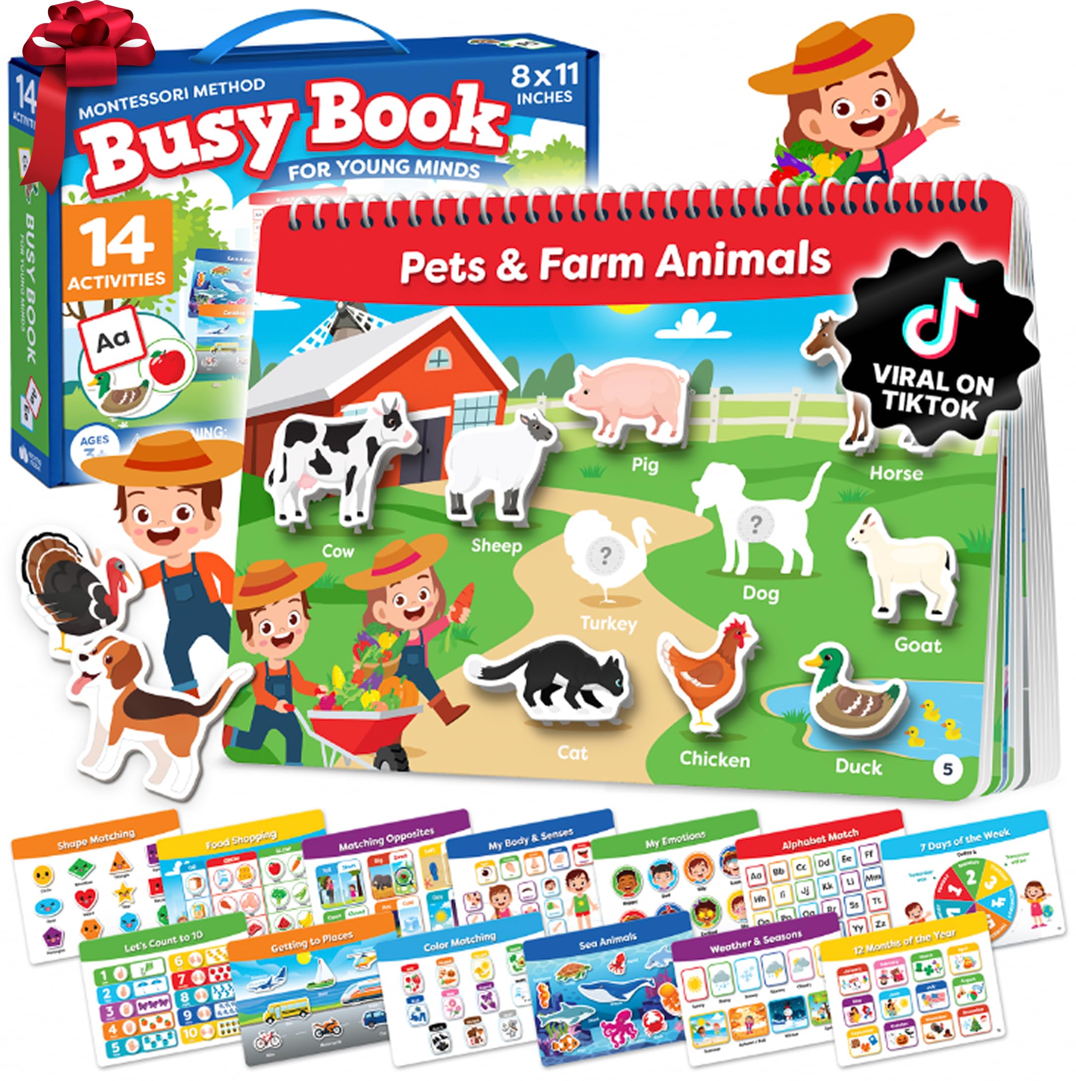 Montessori Busy Book for Toddlers 3-5 ready to use