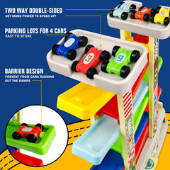 Car ramp toy set with 6 cars for toddlers age 2 to 3