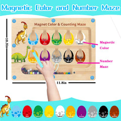 Montessori inspired wooden activity board with beads