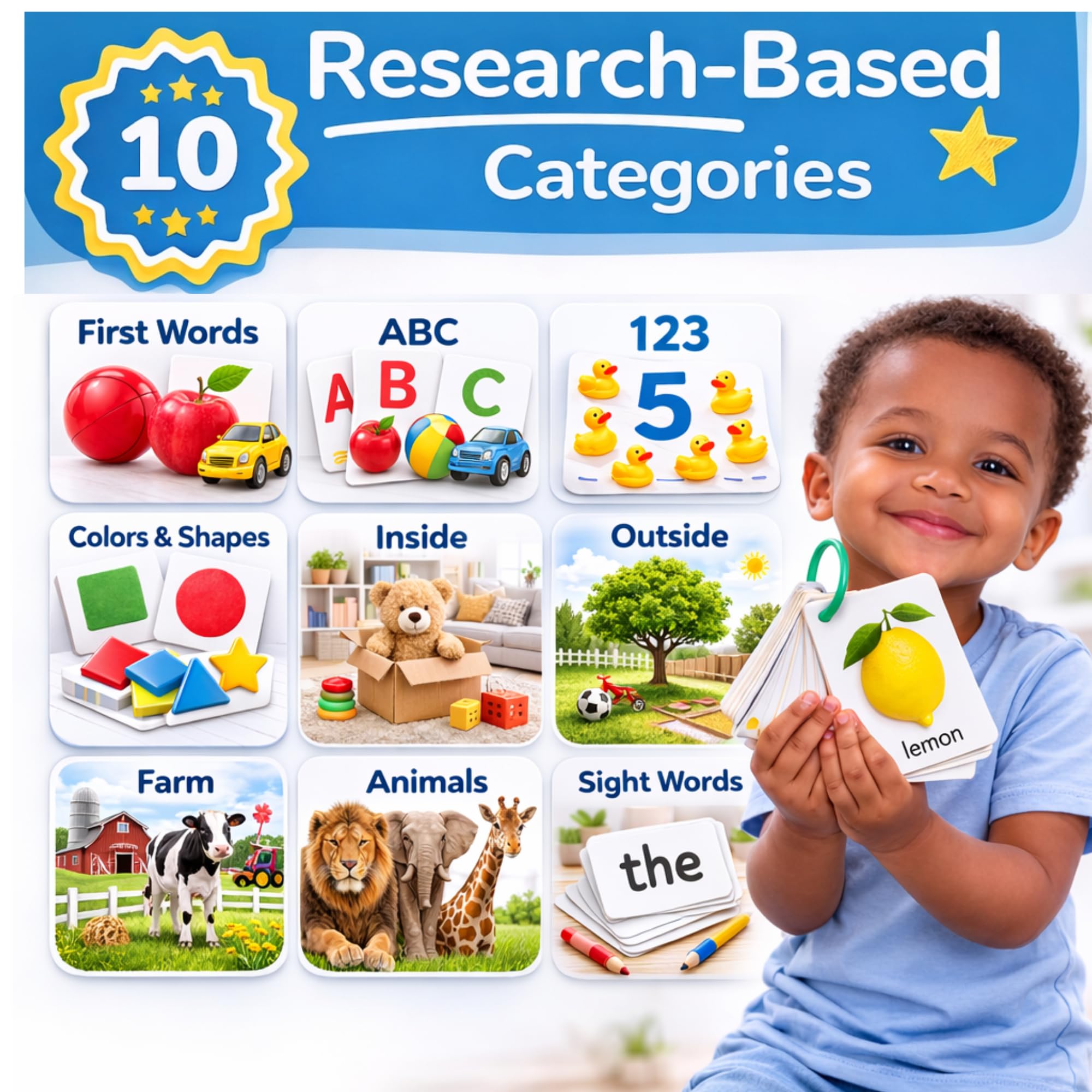 Numbers colors shapes flashcards toddlers