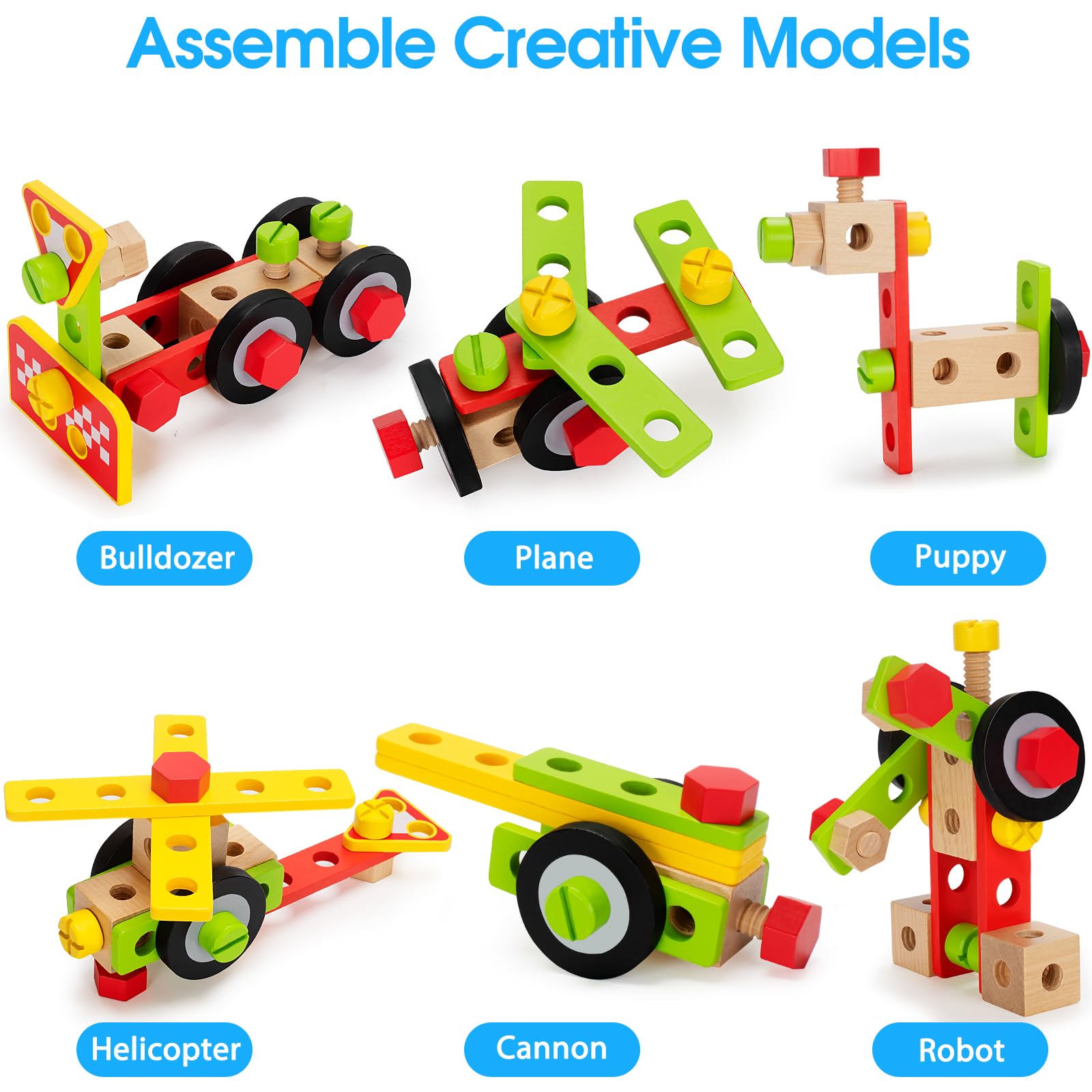 Montessori inspired wooden toy for early education
